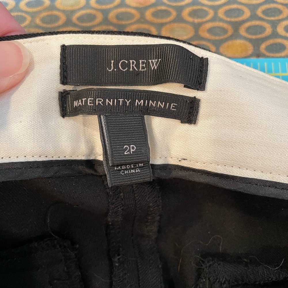 J.Crew Black Maternity Minnie Pants Size 2P
